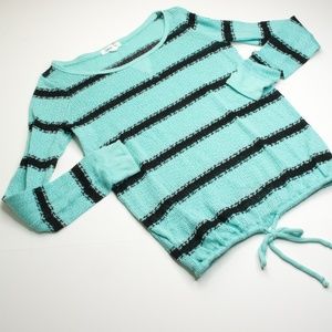 Aeropostale Striped Sweater w/ Bottom Tie